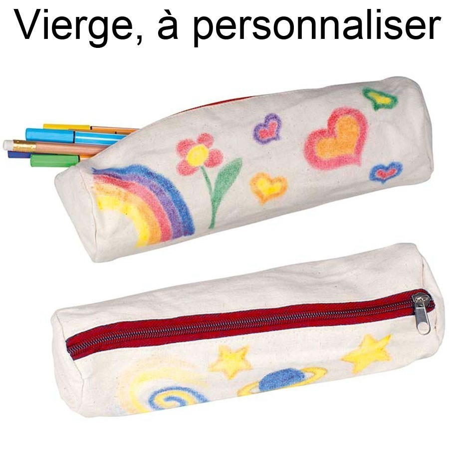 Trousse en coton à personnaliser - rouge