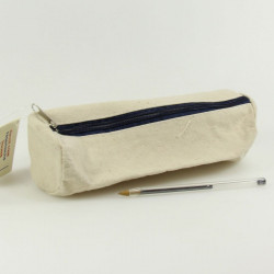 Trousse en coton à personnaliser - bleu