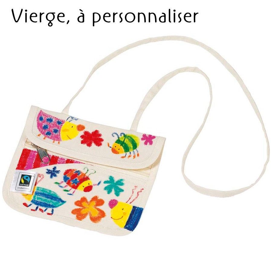 Pochette porte monnaie en coton à personnaliser Pochette porte monnaie en coton à personnaliser