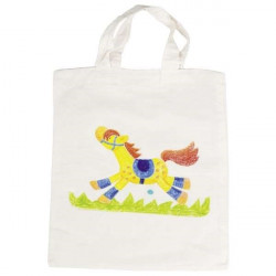 Sac en coton 21 x 23 cm - vierge - à colorier