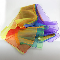 6 foulards en tissu pour jonglage et déguisement