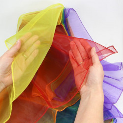 6 foulards en tissu pour jonglage et déguisement