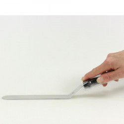 Spatule coudée en inox 20 cm