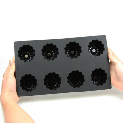 Moule à cannelé en silicone - 8 cannelés