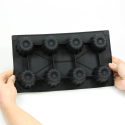 Moule à cannelé en silicone - 8 cannelés