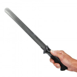 Couteau à pain inox 25 cm manche noir