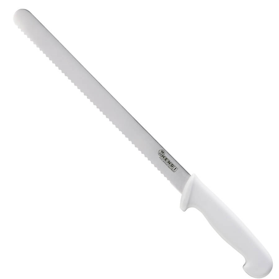 Couteau à pain inox 25 cm manche blanc