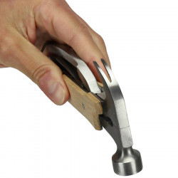 Marteau multi outils façon couteau suisse en bois Kikkerland