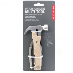 Marteau multi outils façon couteau suisse en bois Kikkerland