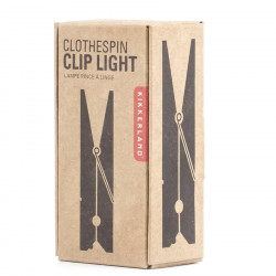 Lampe veilleuse pour livre façon pince à linge Kikkerland