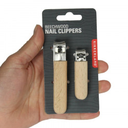 Lot de 2 coupe ongles en bois Kikkerland