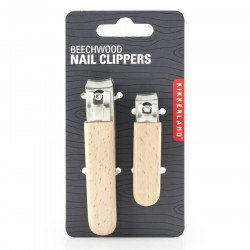 Lot de 2 coupe ongles en bois Kikkerland