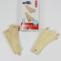 2 aiguillages pour train en bois compatible Brio