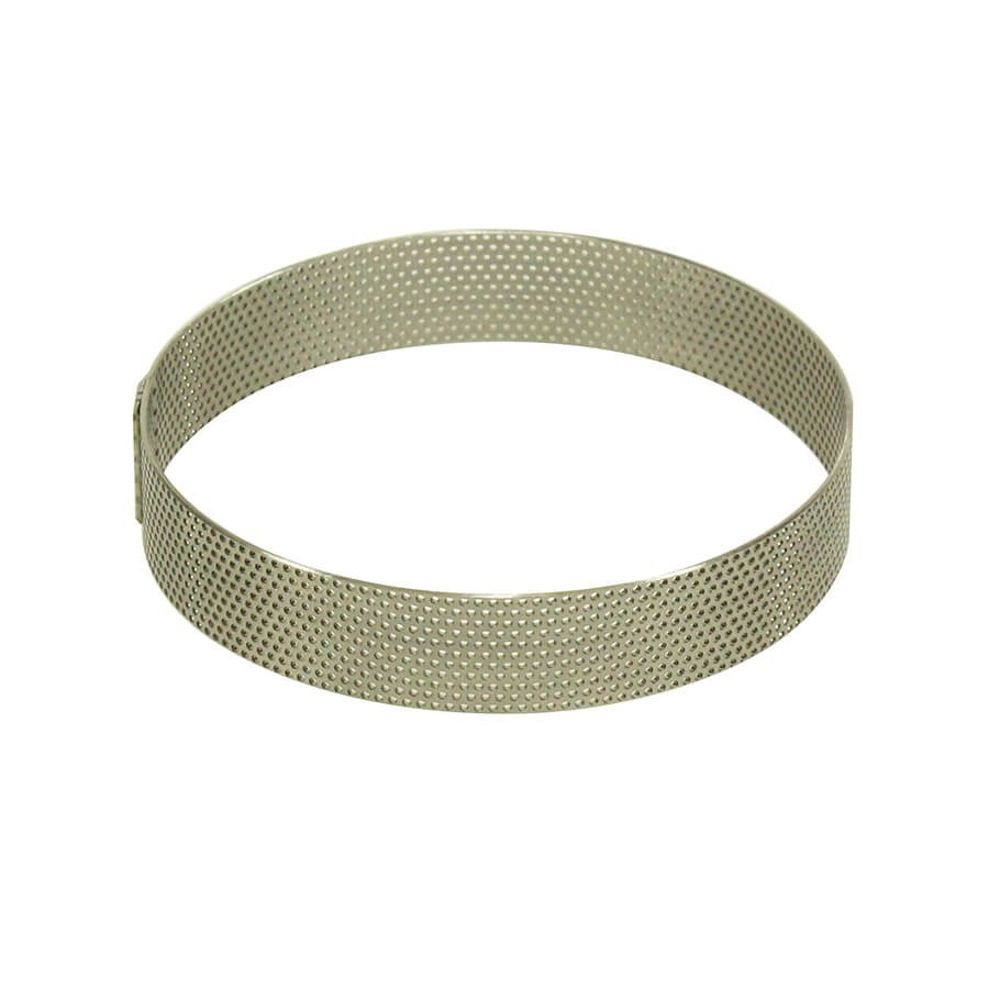 Cercle à tarte inox perforé - rond - 10 cm