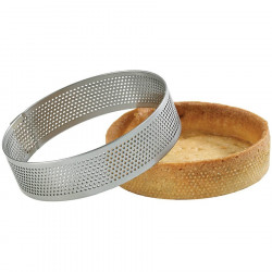 Cercle à tarte inox perforé - rond - 8 cm