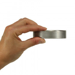 Cercle à tarte inox perforé - rond - 8 cm