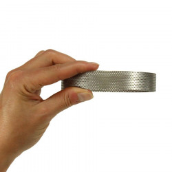 Cercle à tarte inox perforé - rond - 10 cm