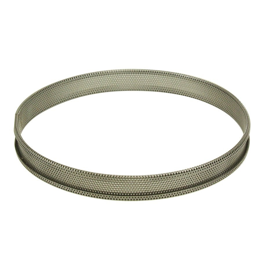 Cercle à tarte inox perforé - rond - 28 cm