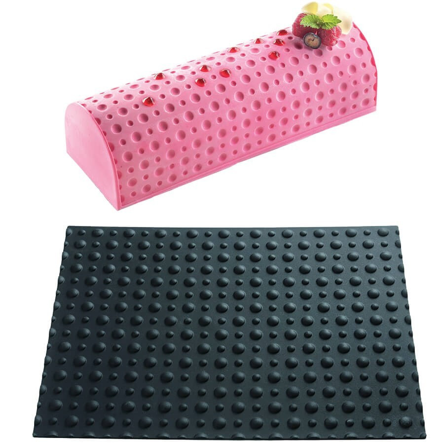 Moule à bûche silicone - Tapis faux bois - 25 x 9 cm - Silikomart