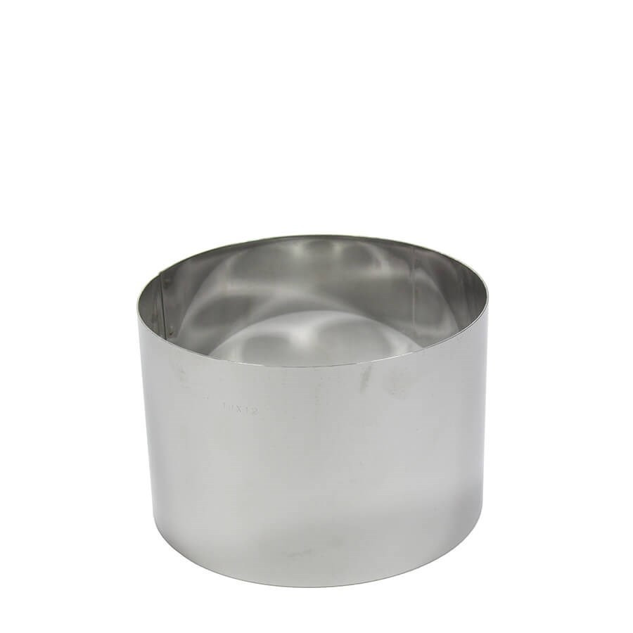 Cercle haut en inox - diamètre 18 cm - hauteur 12 cm