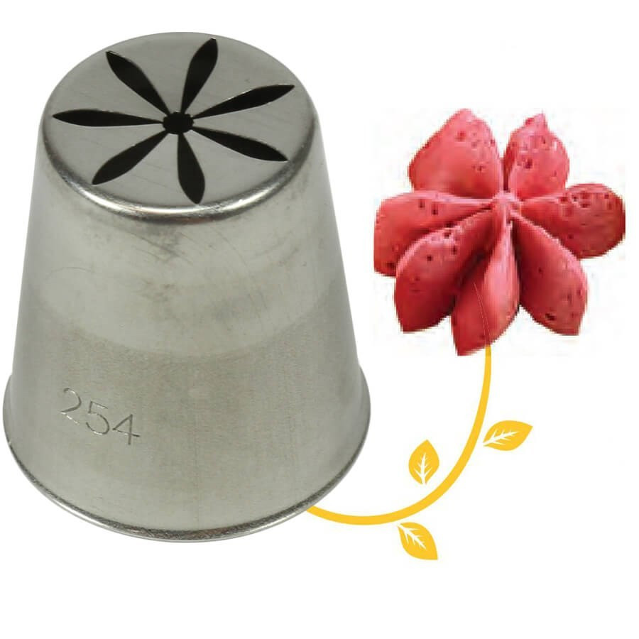 Douille inox décor fleur n°254