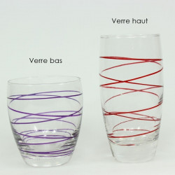 Verre haut Spirale Montana - vert