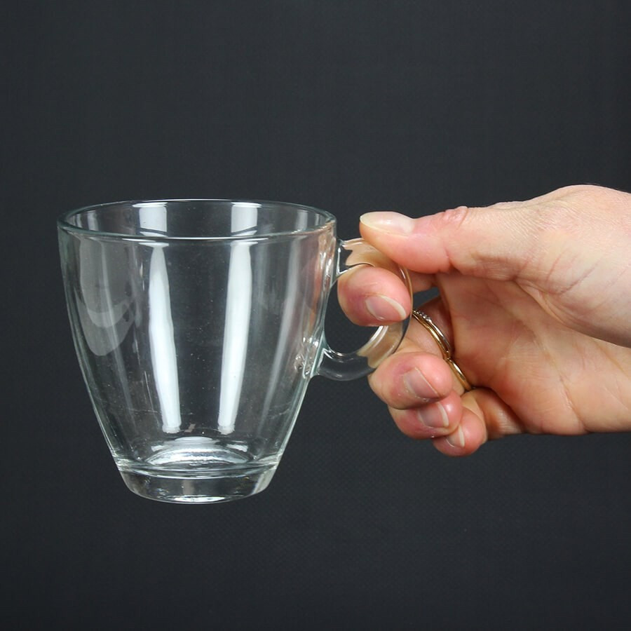 Tasse transparente en verre 22 cl pour thé ou café long Brasil