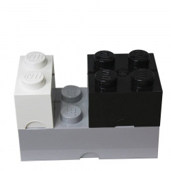 Boite de rangement Lego 2 plots - noir