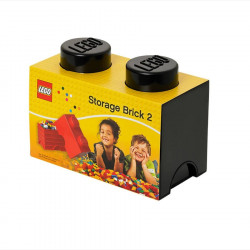 Boite de rangement Lego 2 plots - noir