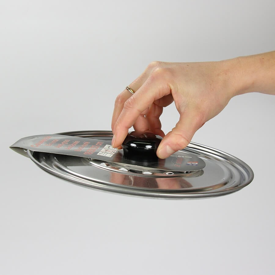 Couvercle de casserole en inox à bord ourlé 182022 cm