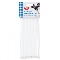 50 batons de sucettes blancs 15 cm Tala