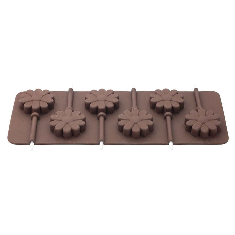 Moule à sucettes en chocolat en silicone Tala - fleurs