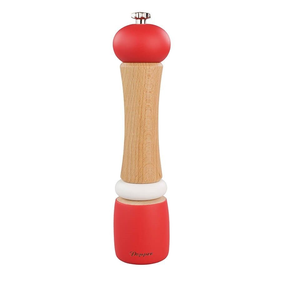 Moulin à poivre manuel en bois - rouge - 25 cm Moulin à poivre manuel en bois - rouge - 25 cm