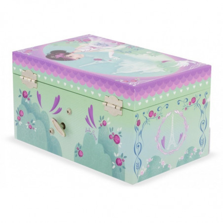 Boîte à Musique Coffret à Bijoux En Bois Avec Ballerine Tournante - Mélodie Boléro - 2 Tiroirs + 6 Compartiments - Élégant & Romantique