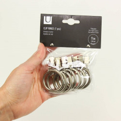 7 anneaux à rideau avec pince pour tringle à rideau 25mm 7 anneaux à rideau avec pince pour tringle à rideau 25mm