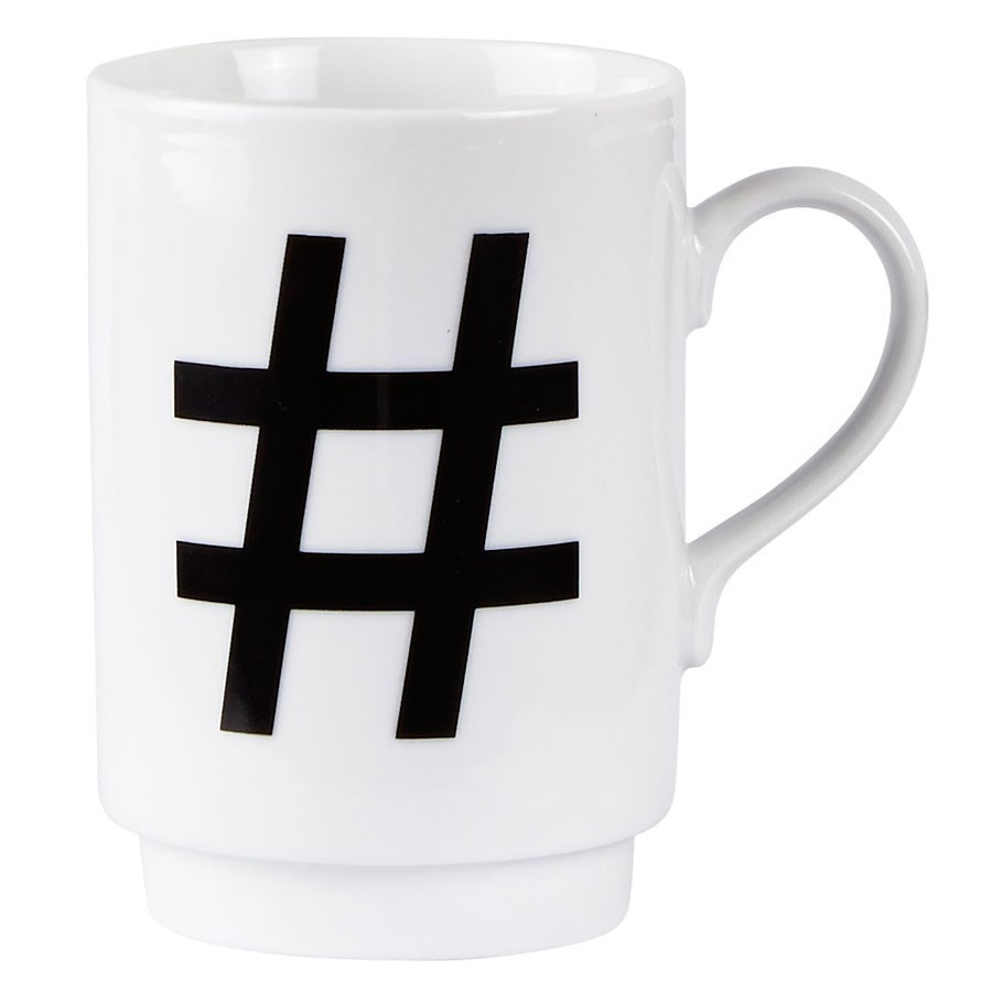 Mug à thé rigolo Hashtag