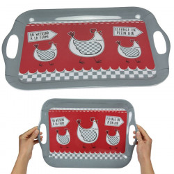 Grand plateau Les poulettes 28x41 cm