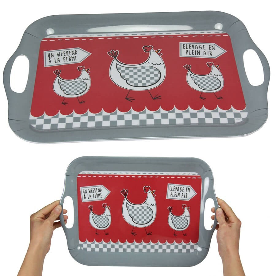 Grand plateau Les poulettes 28x41 cm Grand plateau Les poulettes 28x41 cm