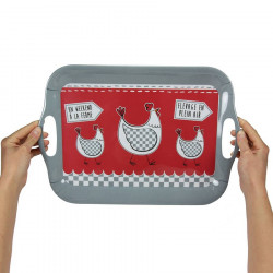 Grand plateau Les poulettes 28x41 cm