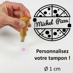 Tampon rond pour carte de fidélité personnalisé Pizza