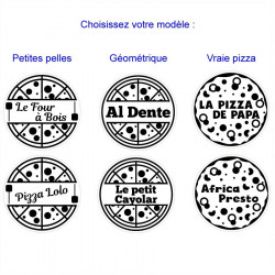 Tampon rond pour carte de fidélité personnalisé Pizza