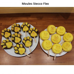 Moule Stecco flex pour gâteaux et glaces - 8 smiley 100ml