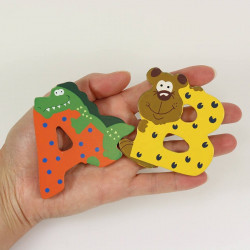 Lettre Prenom Bois Bebe Animaux B