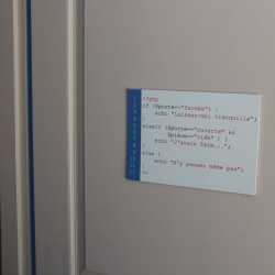 Panneau humour geek - php if else pour porte