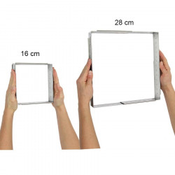 Cadre à pâtisserie inox extensible rectangulaire Gobel