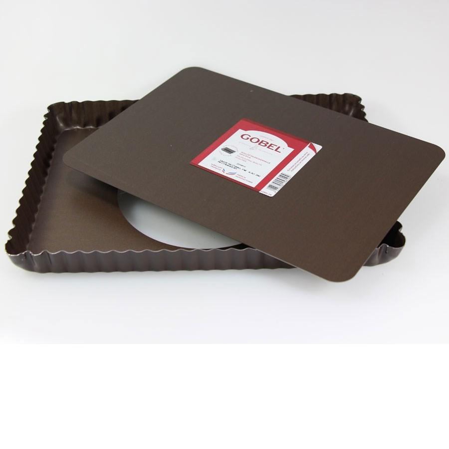 Moule à tarte rectangulaire fond amovible Gobel 29 cm Moule à tarte rectangulaire fond amovible Gobel 29 cm