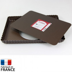 Moule à tarte rectangulaire fond amovible Gobel 29 cm