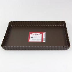 Moule à tarte rectangulaire fond amovible Gobel 29 cm