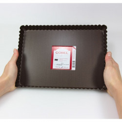 Moule à tarte rectangulaire fond amovible Gobel 29 cm