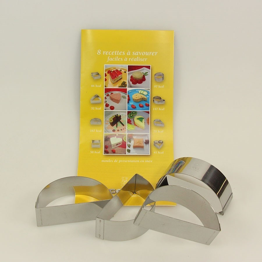 4 nonettes demi-lune inox Gobel avec recettes minceur 4 nonettes demi-lune inox Gobel avec recettes minceur
